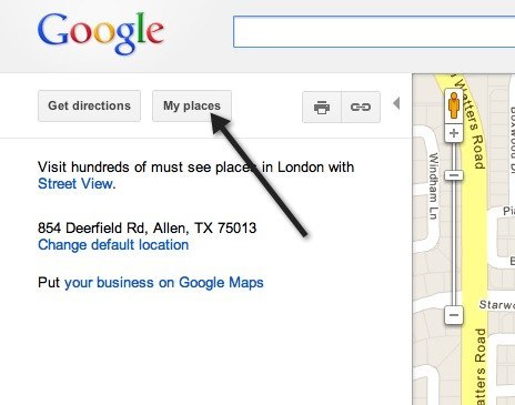 locurile mele google maps