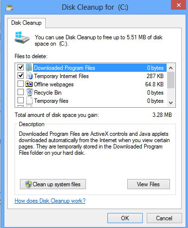 Windows 8 curățare disc