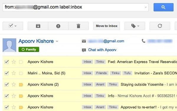 mutați e-mailurile Gmail
