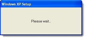 Așteptați caseta de dialog din Windows XP