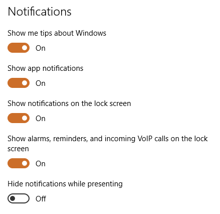 notifications windows 10