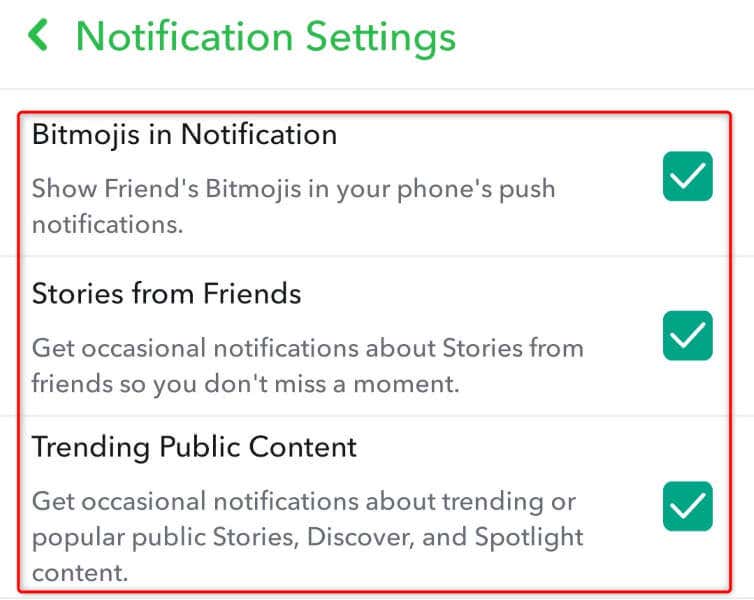 Cum să dezactivați notificările selective în imaginea aplicației dvs. Snapchat