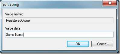Change the Name of the Registered Owner in Windows 7