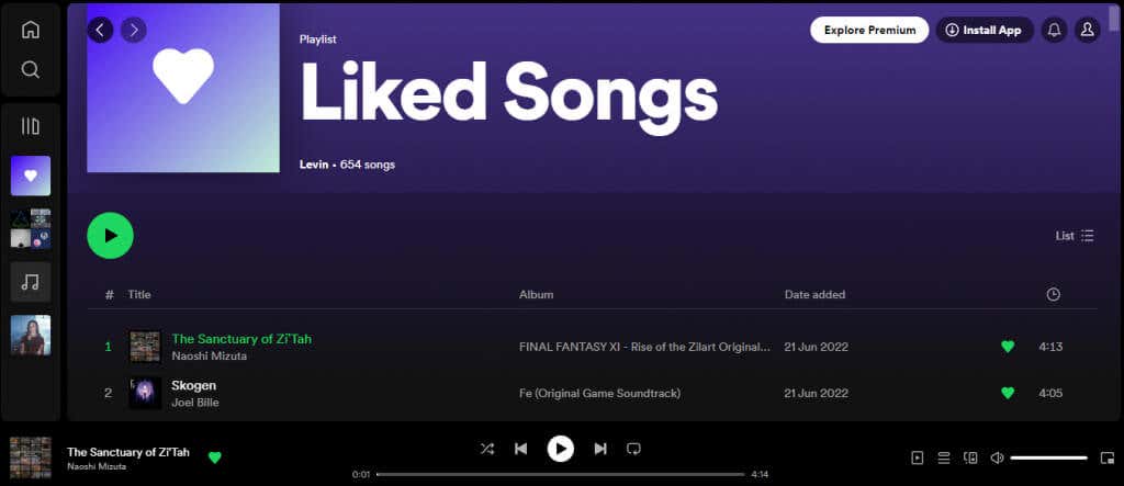 Cum să amestecați o listă de redare Spotify pe o imagine web 2